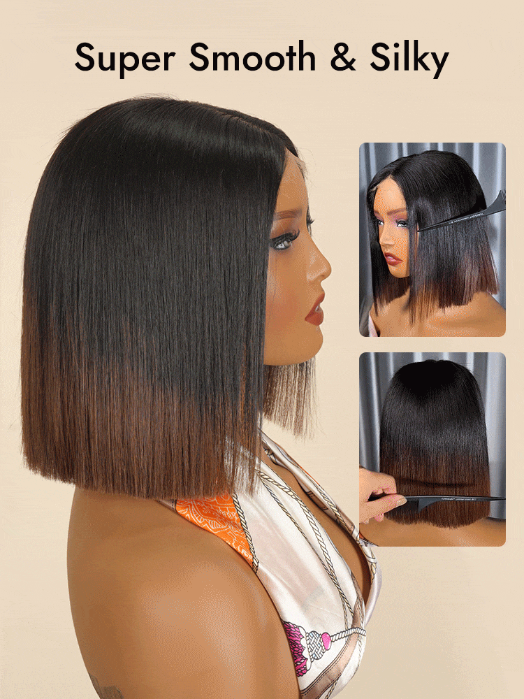 Vietnamese 250% density  bob straight wig