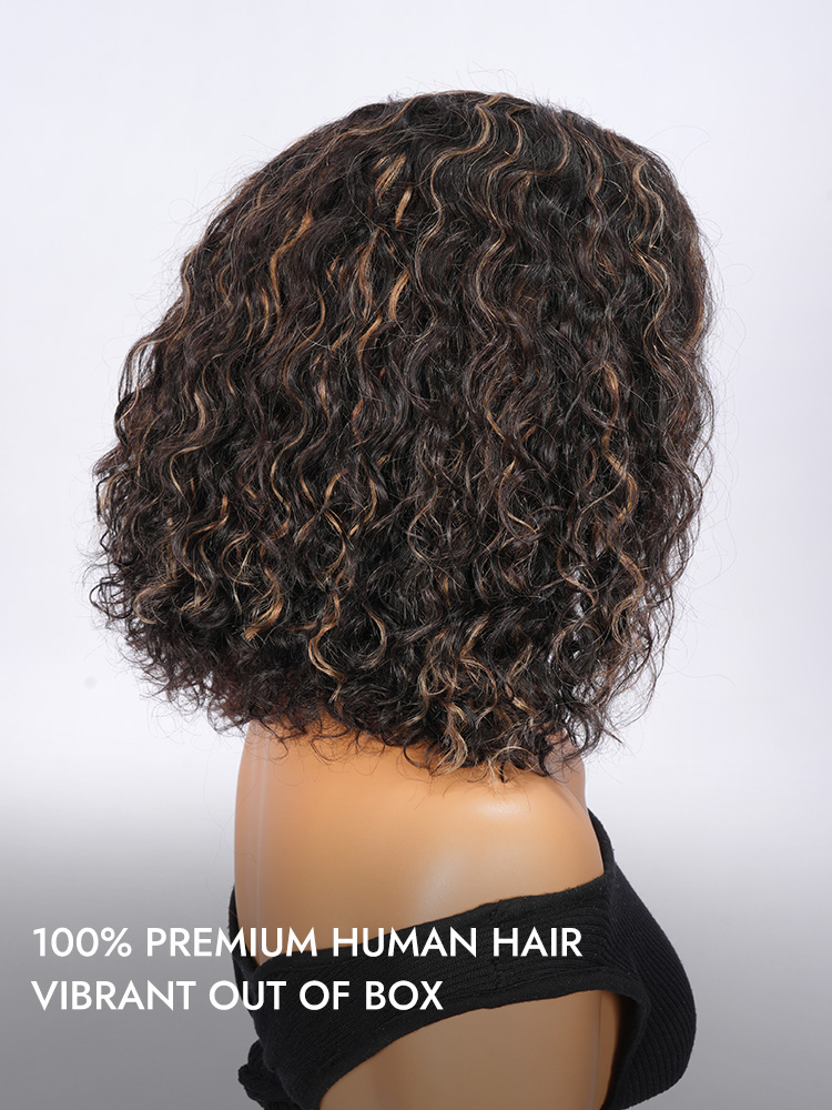  Highlight Water Wave Lace Closure Wig