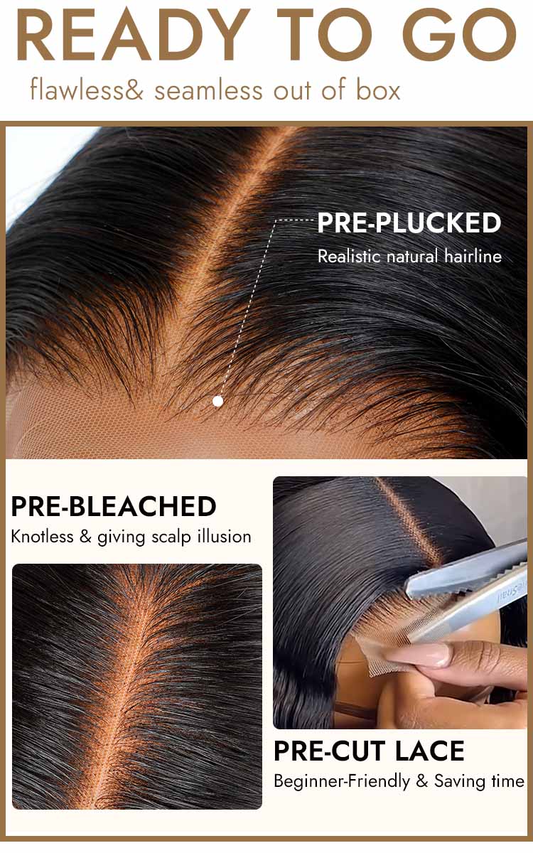 human hair layered wave wig