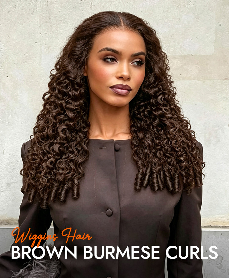 Burmese curly wig with transparent lace front