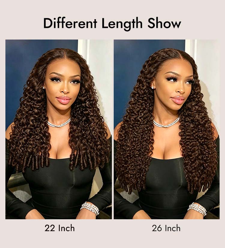Dark Brown Burmese curly wig 