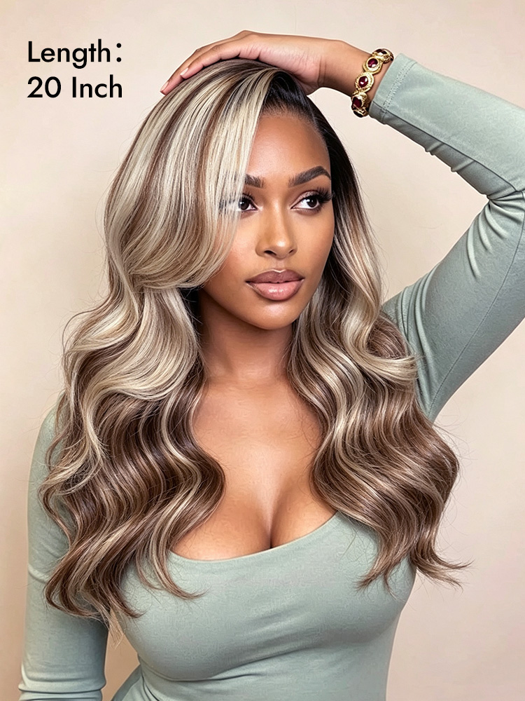 Lagos Hairline Ombre Brown Body Wave Wigs