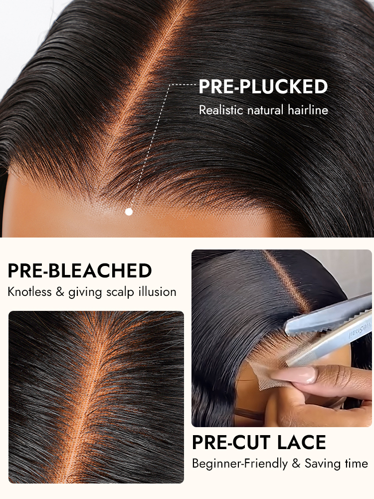 layered cut human hair wigs lace frontal 