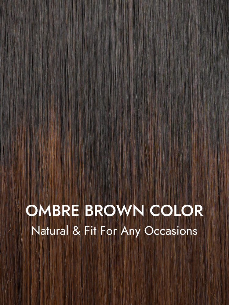 Raw Vietnamese double drawn ombre brown 