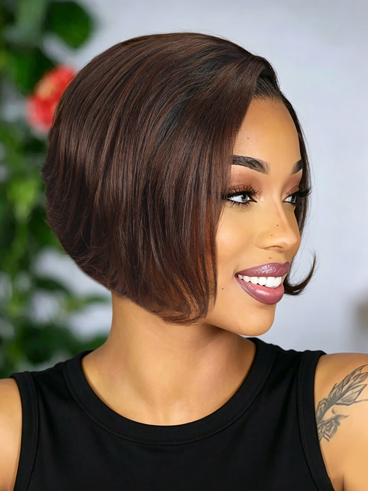 ombre brown Raw Vietnamese Human Hair Wig