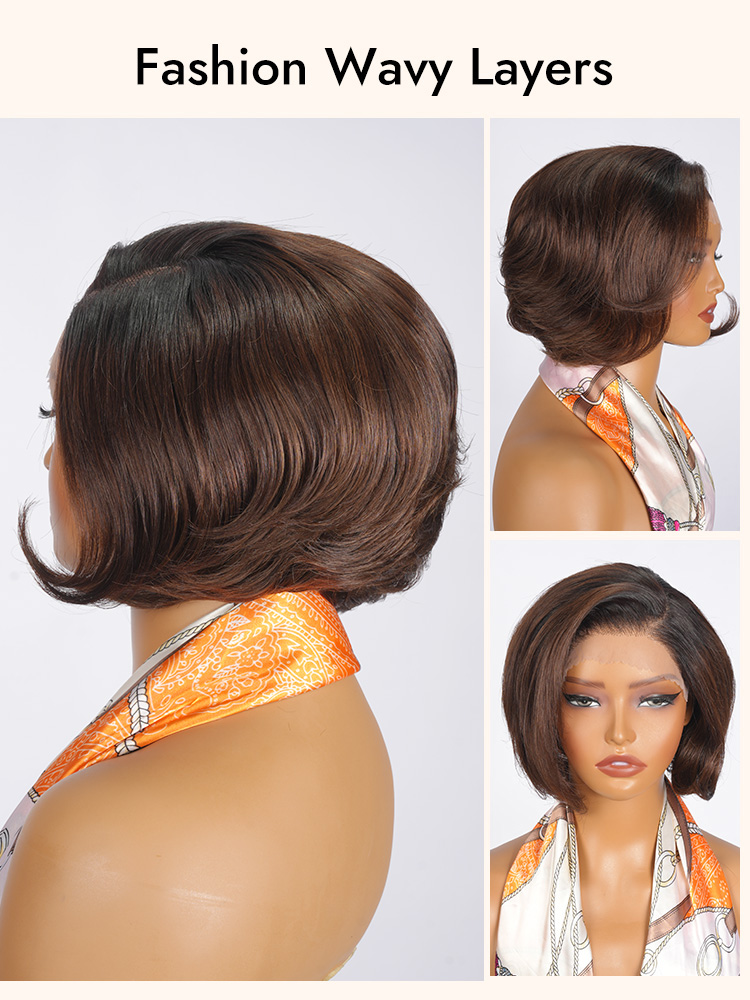 ombre brown color ietnamese double drawn hair