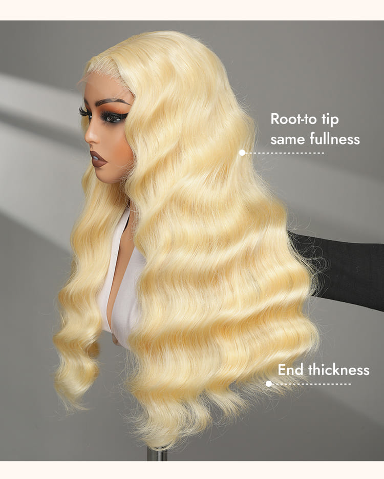 Blonde Double Drawn Human Hair