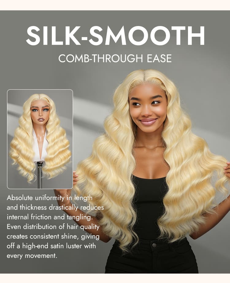 super double drawn 613 body wave wig