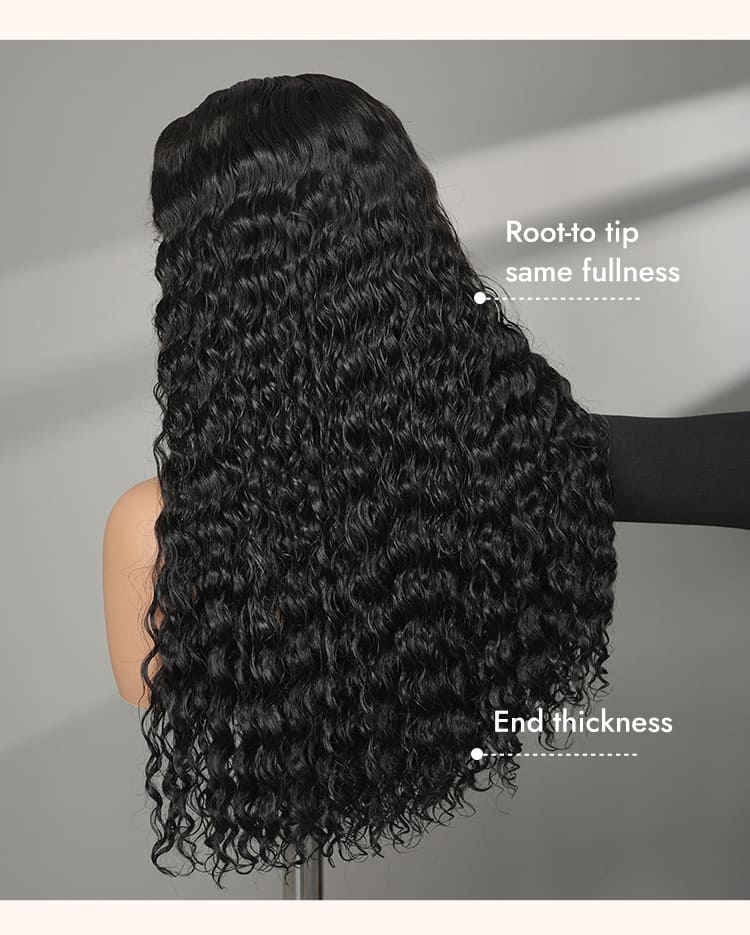 HD lace wigs super double drawn loose deep wave wigs