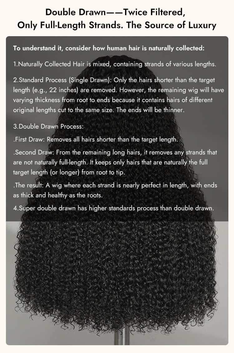 Super Double Drawn Hair Wig 