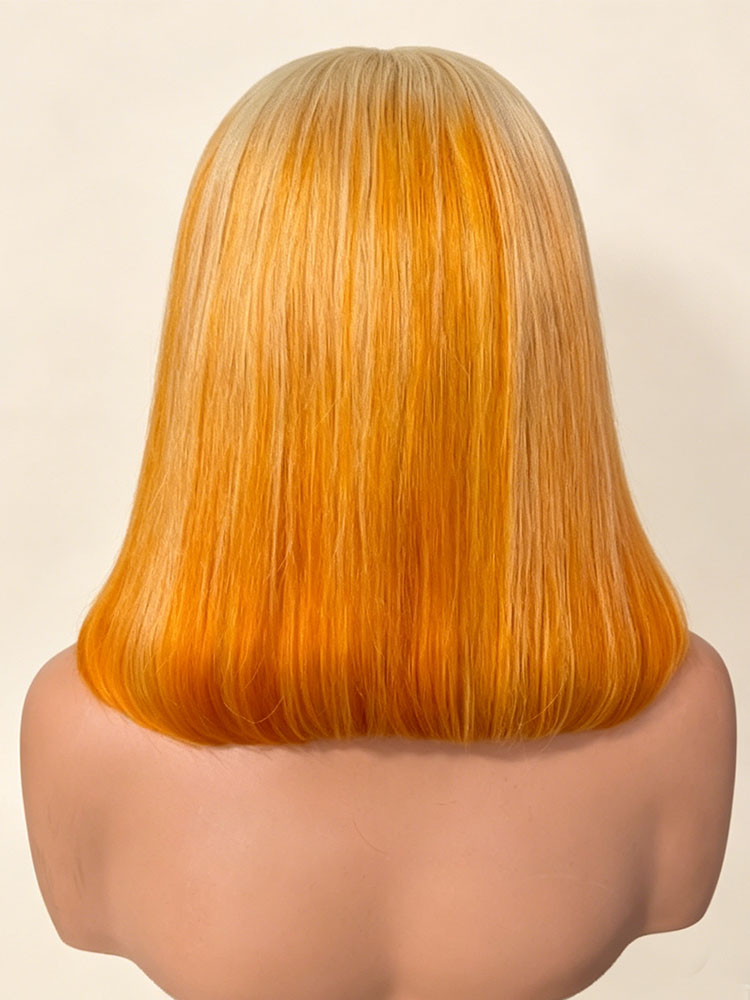 Blonde to Orange Ombre Bob Wig