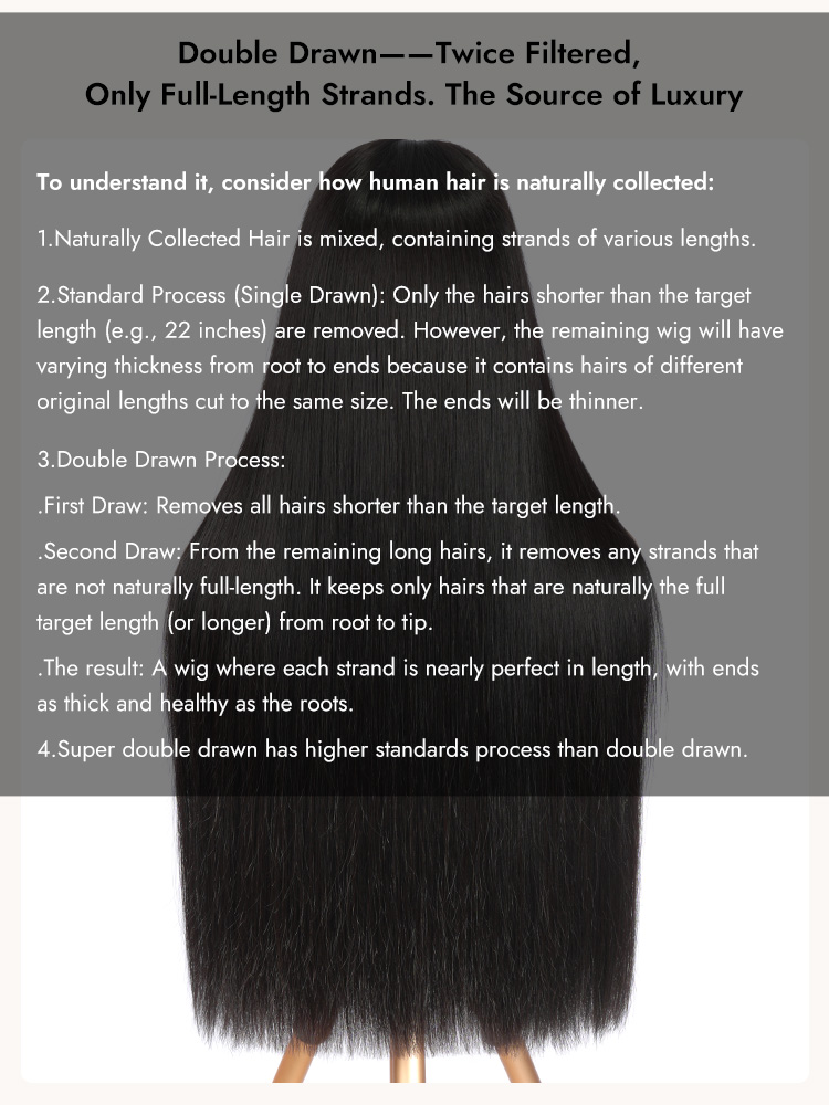 Super Double Drawn Human Hair Wigs