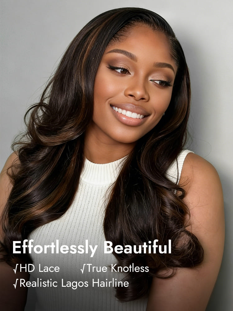 lagos hairline highlight brown lace wigs