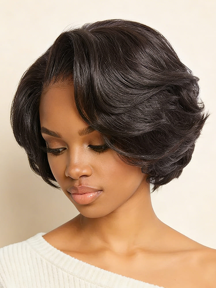 Layered Bob Waves Ready to Go Wigs