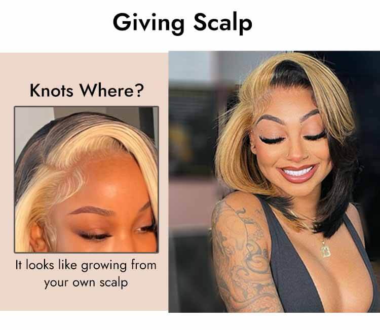 skunk stripe human hair lace wigs
