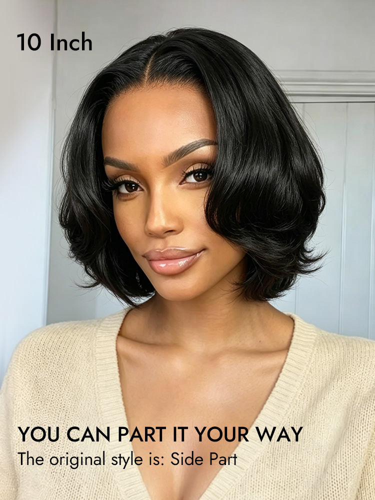 Transparent Lace Wave Bob  Wig