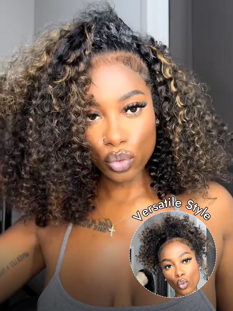 Versatile Water Wave 3 in 1 Half Wigs