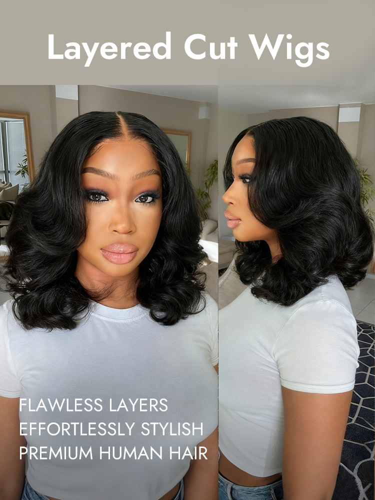 Layer Cut Body Wave Human Hair