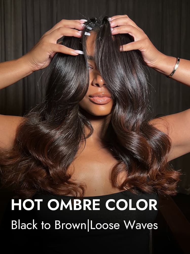 Ombre Chestnut Brown Human Hair