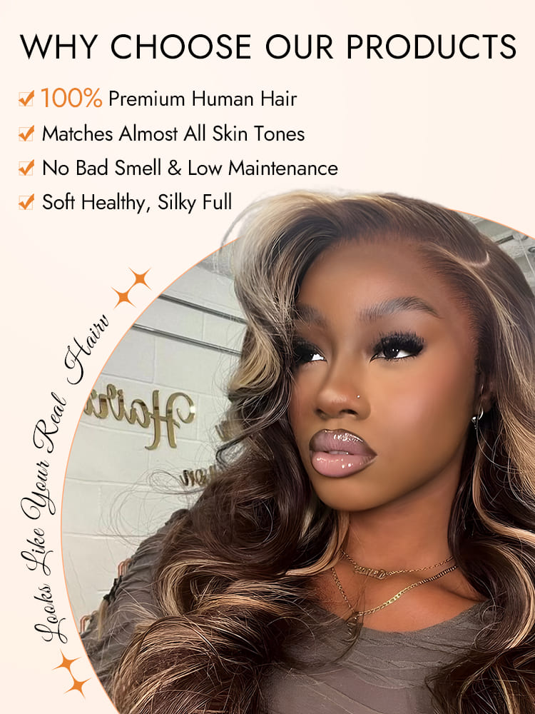 Highlight Ombre Human Hair Wigs