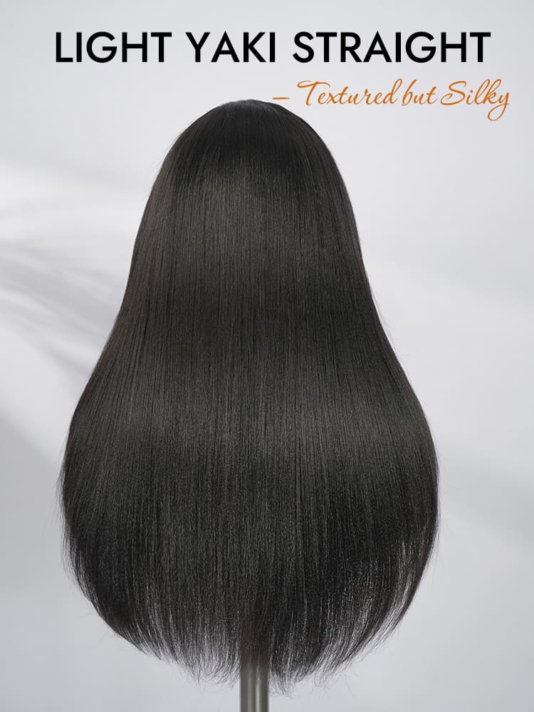 Light Yaki Straight Human Hair Wigs