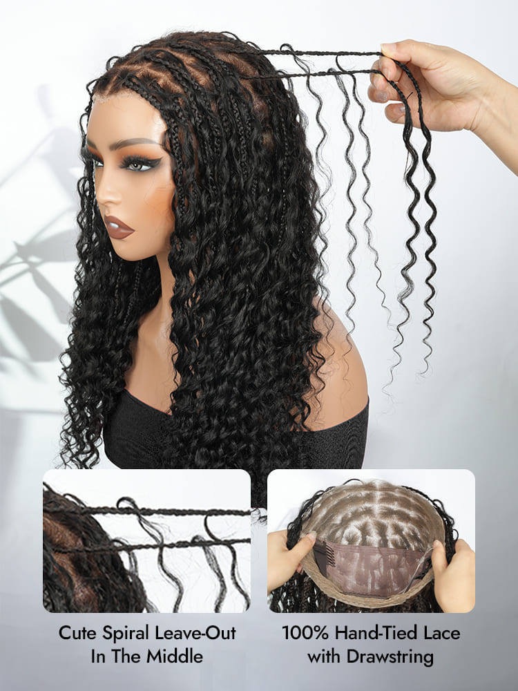 Boho Braids Human Hair Full Lace Wig