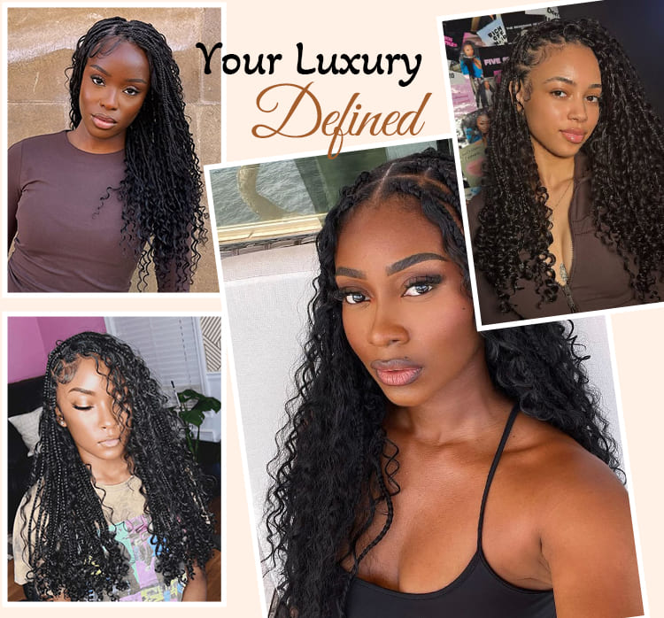 Boho Braids Hand-tied Full Lace Wig