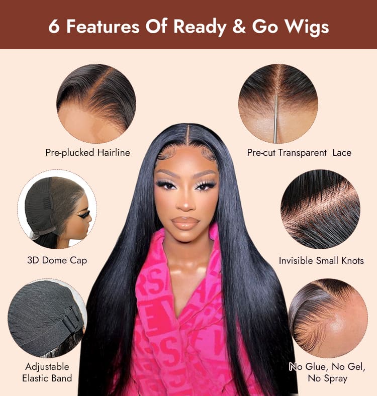 Features of Straight Glueless Wigs