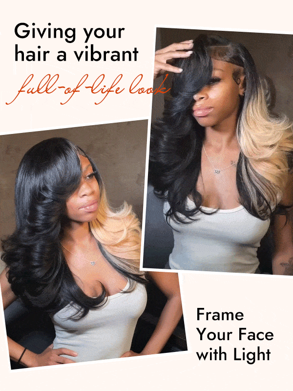 Highlight Blonde Layered Humanv Hair