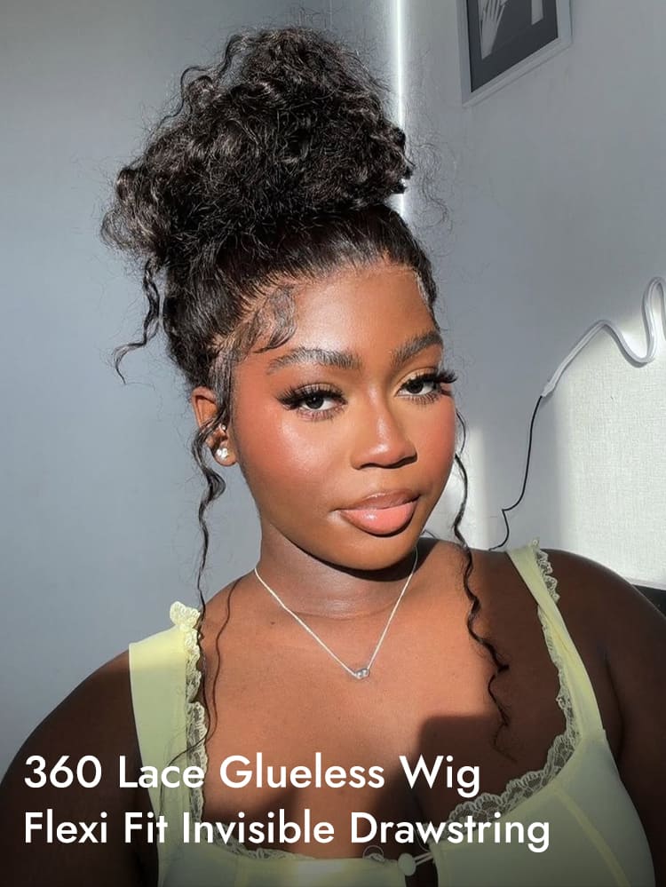 360 lace glueless wig