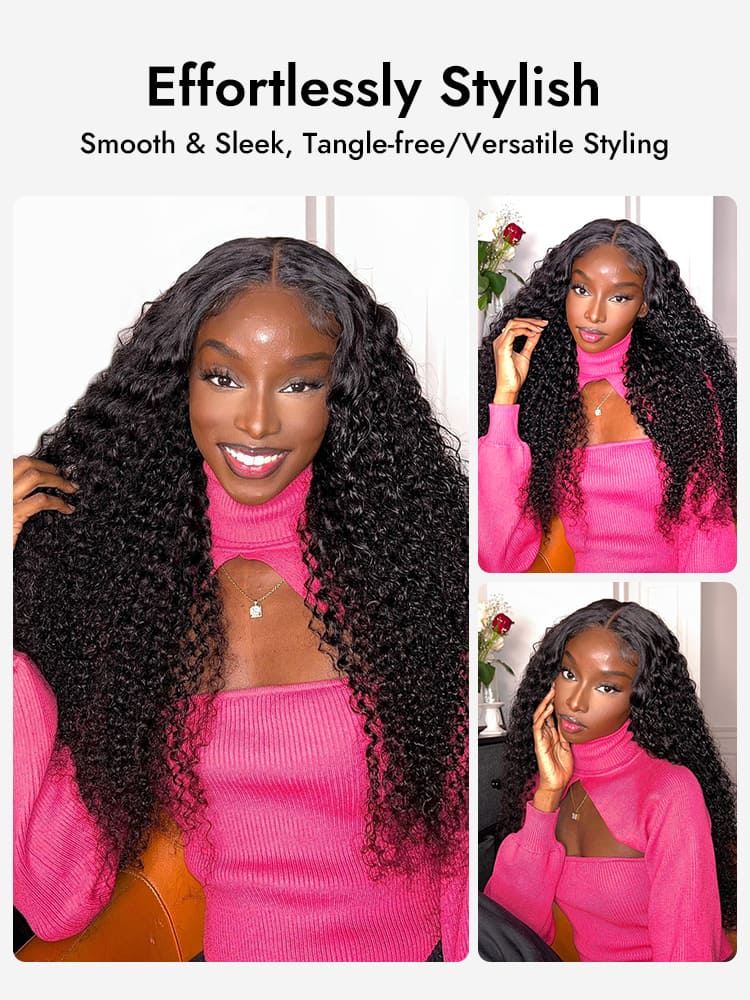 Bouncy Curly Human Hair Lace Wigs
