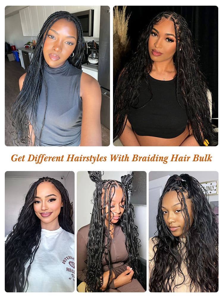 Versatile Styles Hair Bulk For Braiding