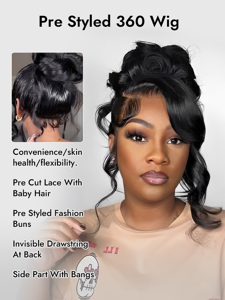360 Lace Wigs With Bang