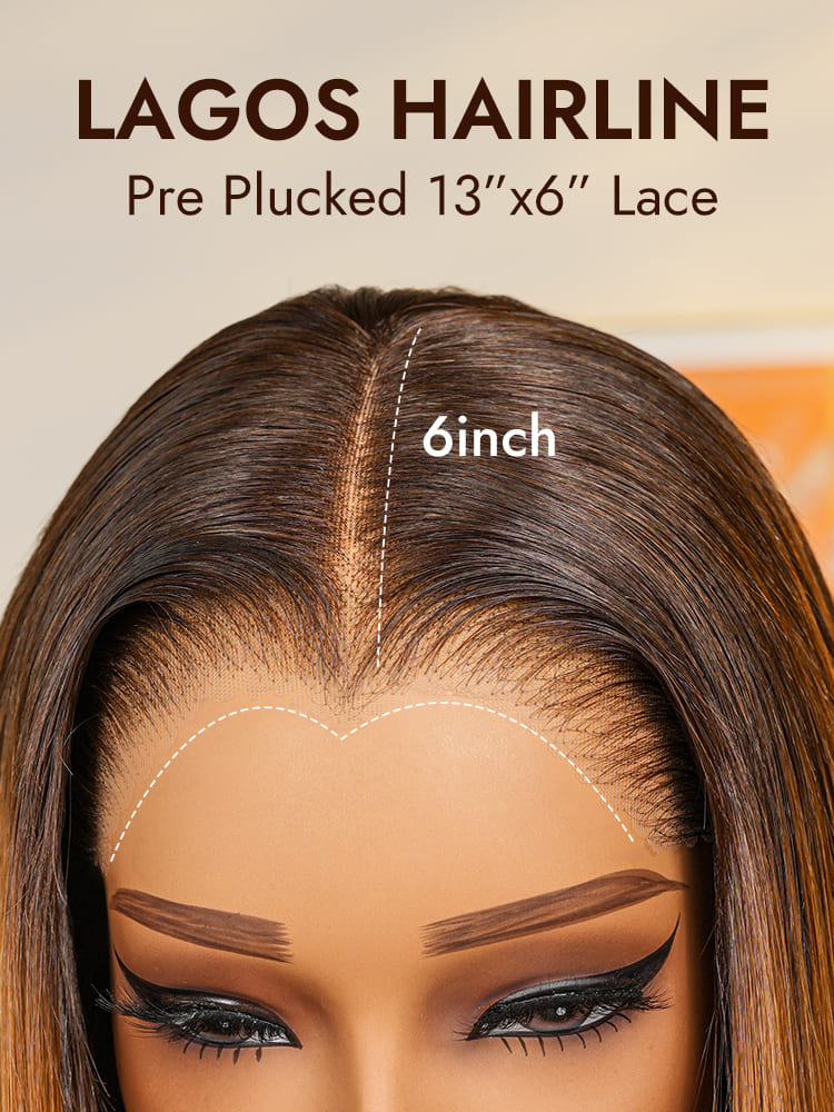 Lagos Hairline Ombre Straight Wigs