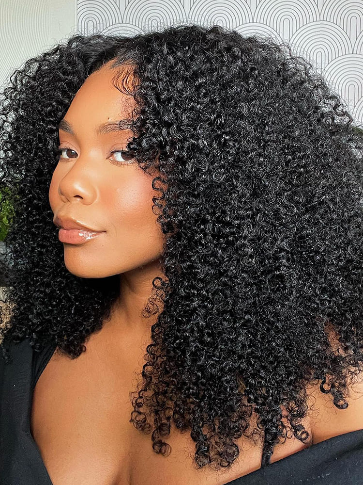 Afro Curly Upgrade V Part Wigs