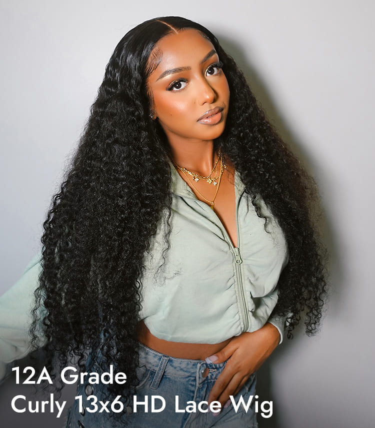 curly 13x6 HD lace wig