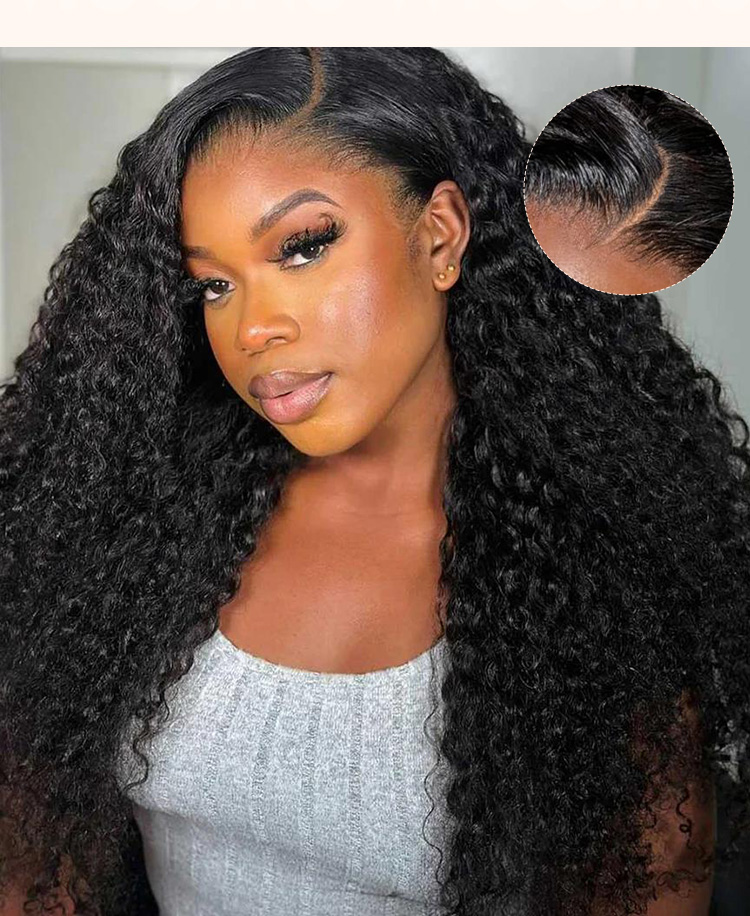 13x6 kinky curly long wig