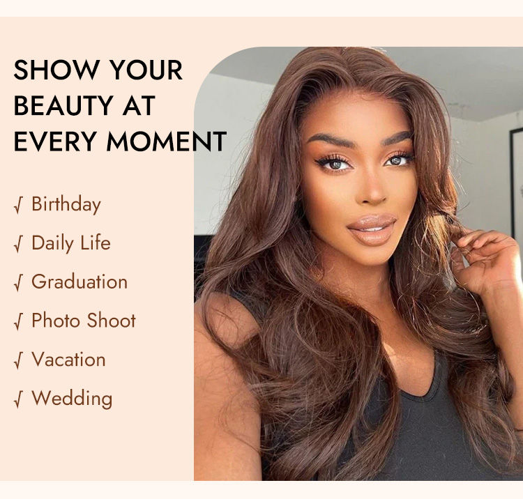 body wave  with dark brown