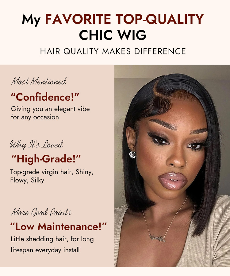 straight 4*7 bob wig