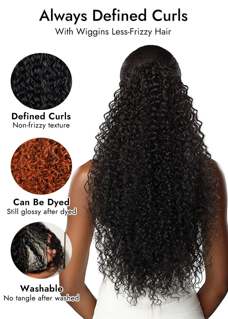 easy wrap-around human hair ponytail 