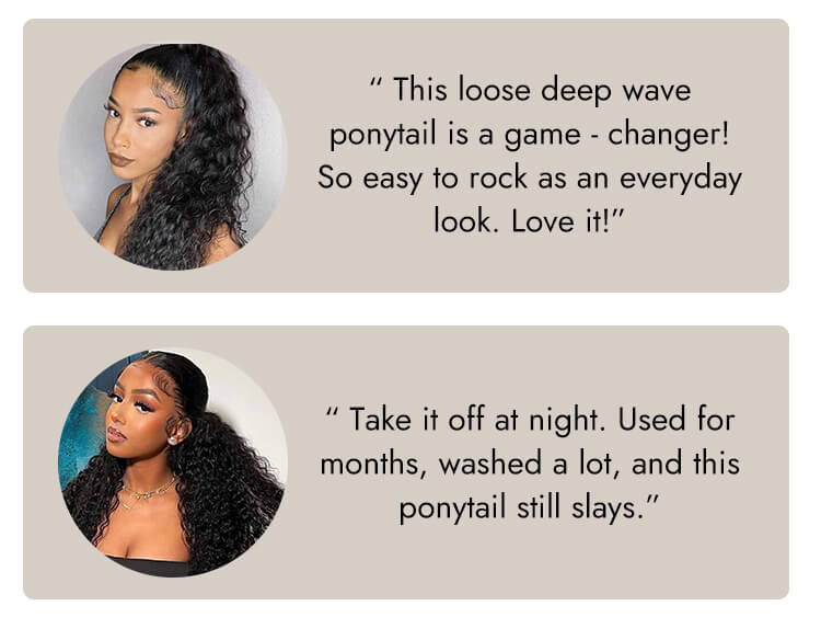 wave ponytail detail