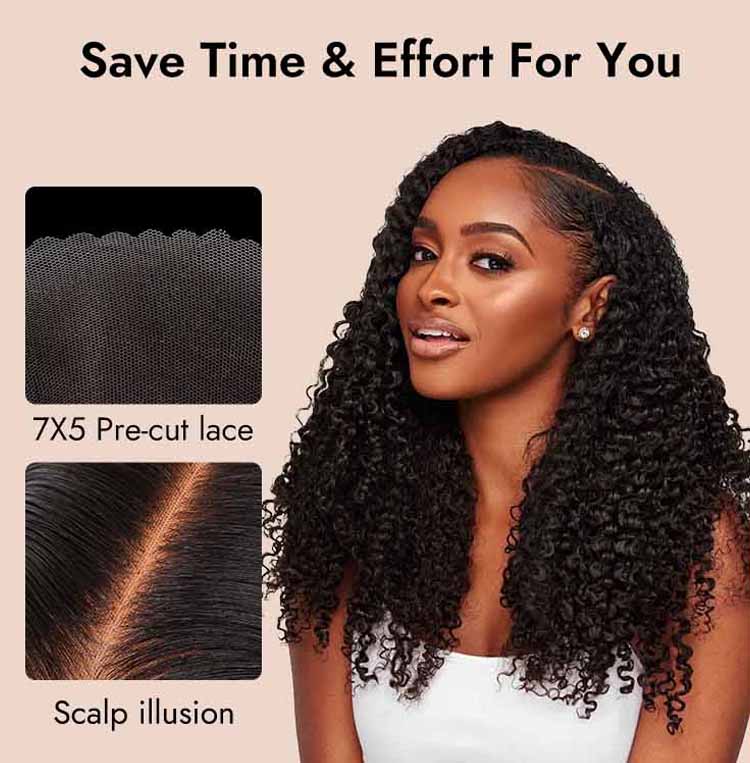 popping curly human hair wig HD lace 250% density