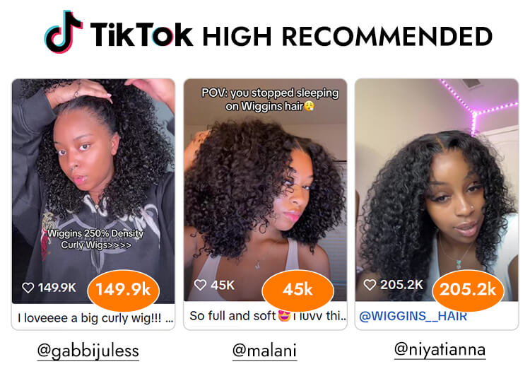 medium length HD lace front wig popping curly