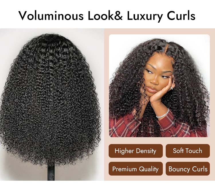  popping curly HD lace wig human hair 250% density
