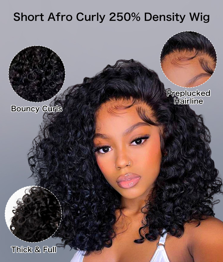 250% Afro Curly Wig