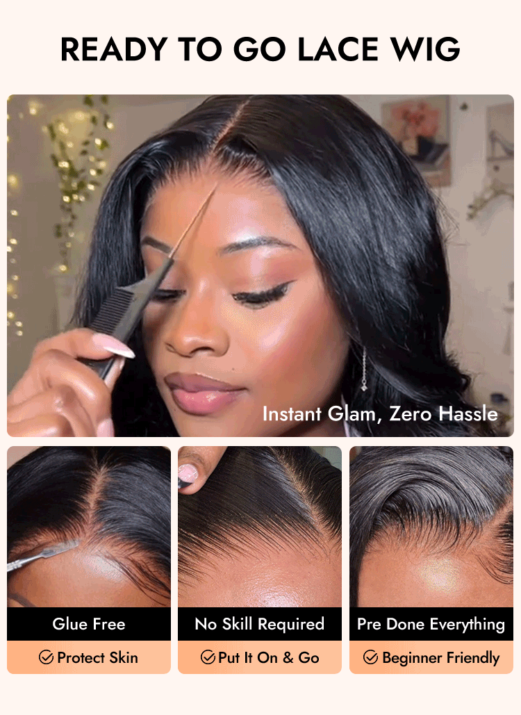 pre cut lace body wave wig