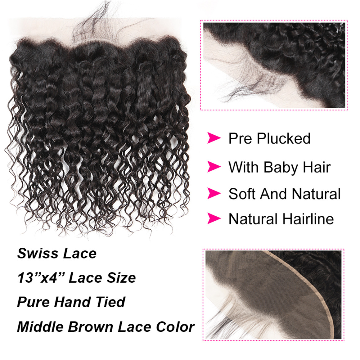 WIGGINS HAIR remy hair 13*4 natural wave lace frontal -Wigginshair