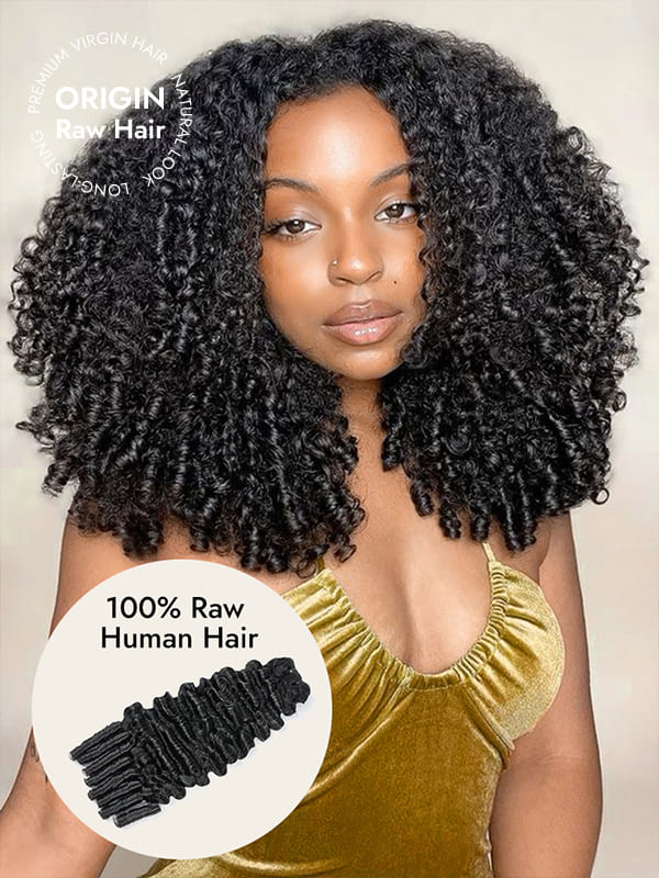 One Bundle Burmese Deep Curly Human Hair Weave With Spiral Ends