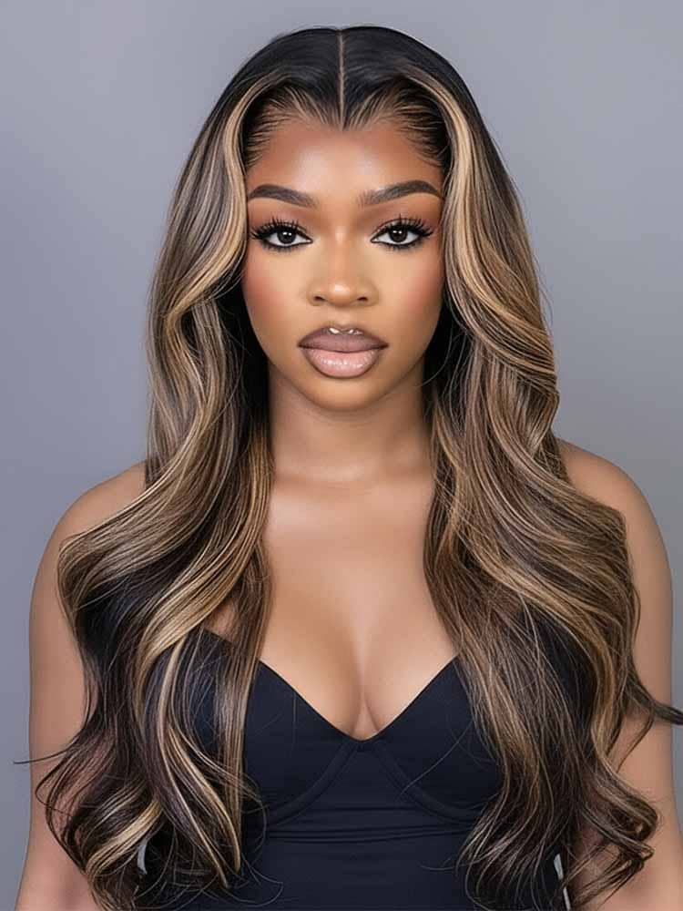 Lagos Hairline Ombre Highlight Body Wave 13x6 Ultra-Thin HD Lace High Density Wig 